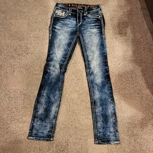 Women's Rock Revival Mid Rise size 4 EP2940 MJ200R Jeans like new